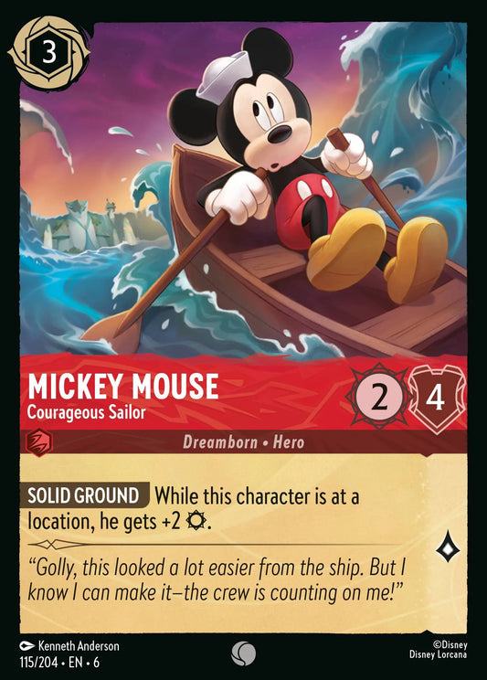 Mickey Mouse - Courageous Sailor | Azurite Sea #115 (Near Mint) | Disney Lorcana Single Australia (Near Mint)