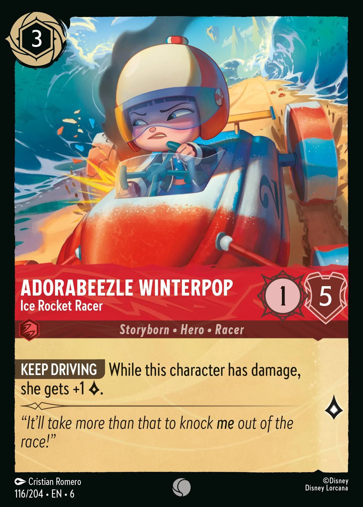 Adorabeezle Winterpop - Ice Rocket Racer | Azurite Sea #116 (Near Mint) | Disney Lorcana Single Australia (Near Mint)