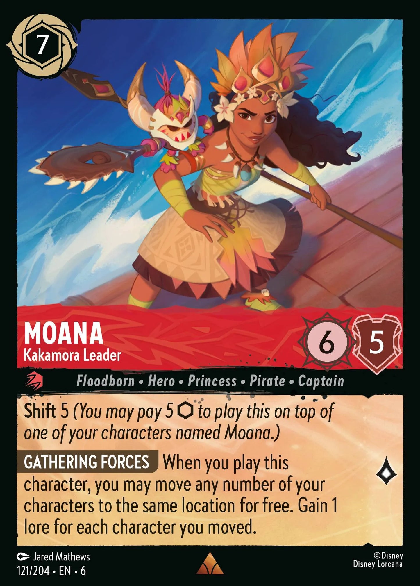 Moana - Kakamora Leader | Azurite Sea #121 (Near Mint Foil) | Disney Lorcana Single Australia (Near Mint)