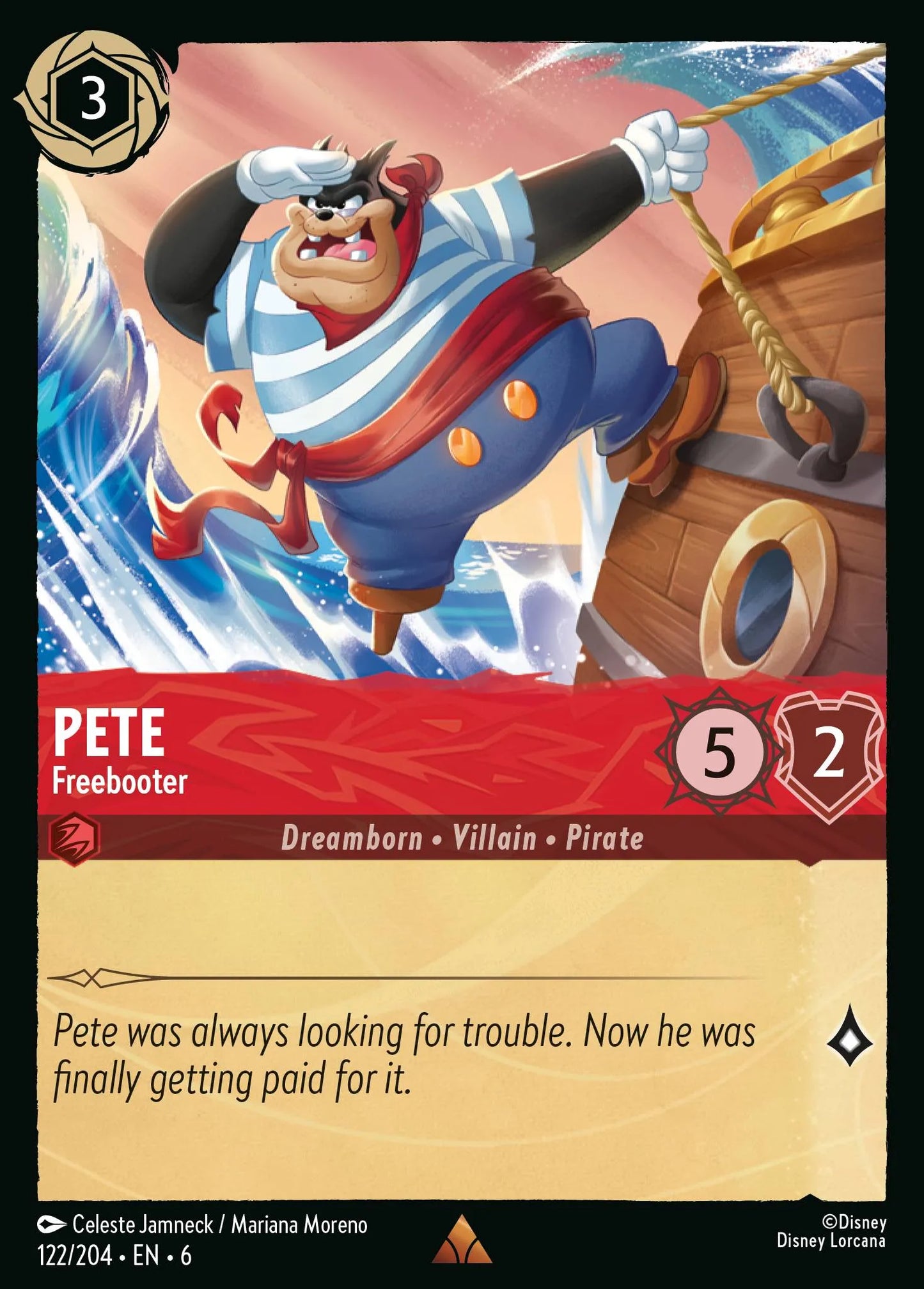 Pete - Freebooter | Azurite Sea #122 (Near Mint) | Disney Lorcana Single Australia (Near Mint)