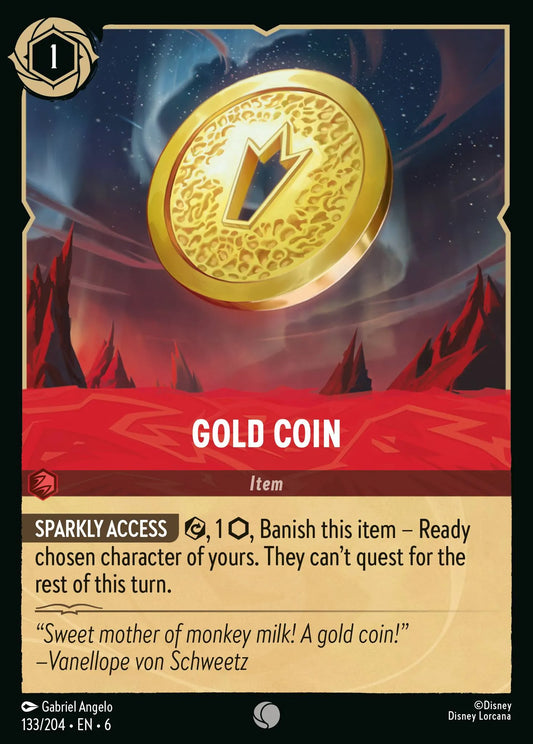 Gold Coin | Azurite Sea #133 (Near Mint Foil) | Disney Lorcana Single Australia (Near Mint)