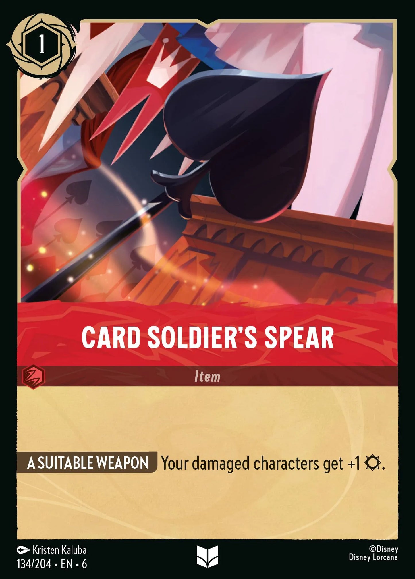 Card Soldier's Spear | Azurite Sea #134 (Near Mint Foil) | Disney Lorcana Single Australia (Near Mint)