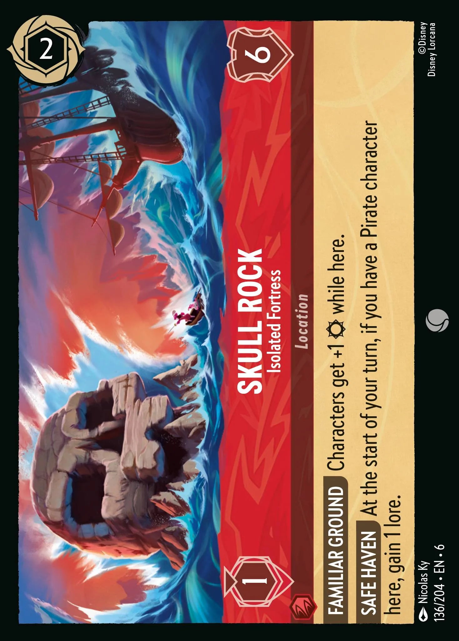 Skull Rock - Isolated Fortress | Azurite Sea #136 (Near Mint) | Disney Lorcana Single Australia (Near Mint)