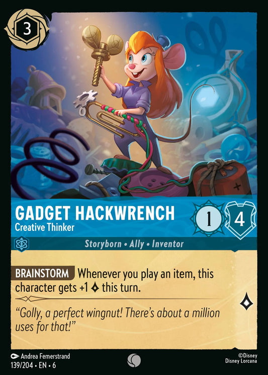 Gadget Hackwrench - Creative Thinker | Azurite Sea #139 (Near Mint) | Disney Lorcana Single Australia (Near Mint)