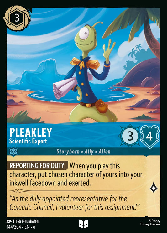 Pleakley - Scientific Expert | Azurite Sea #144 (Near Mint Foil) | Disney Lorcana Single Australia (Near Mint)