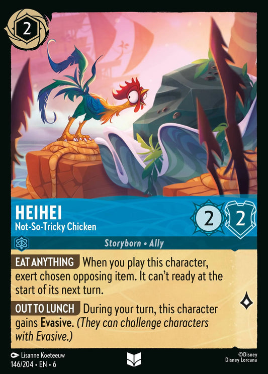Heihei - Not-So-Tricky Chicken | Azurite Sea #146 (Near Mint Foil) | Disney Lorcana Single Australia (Near Mint)