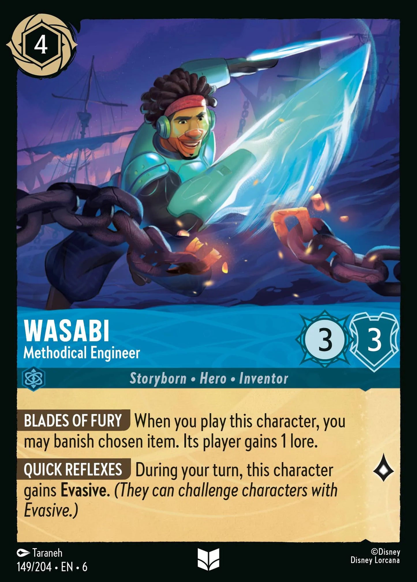 Wasabi - Methodical Engineer | Azurite Sea #149 (Near Mint Foil) | Disney Lorcana Single Australia (Near Mint)