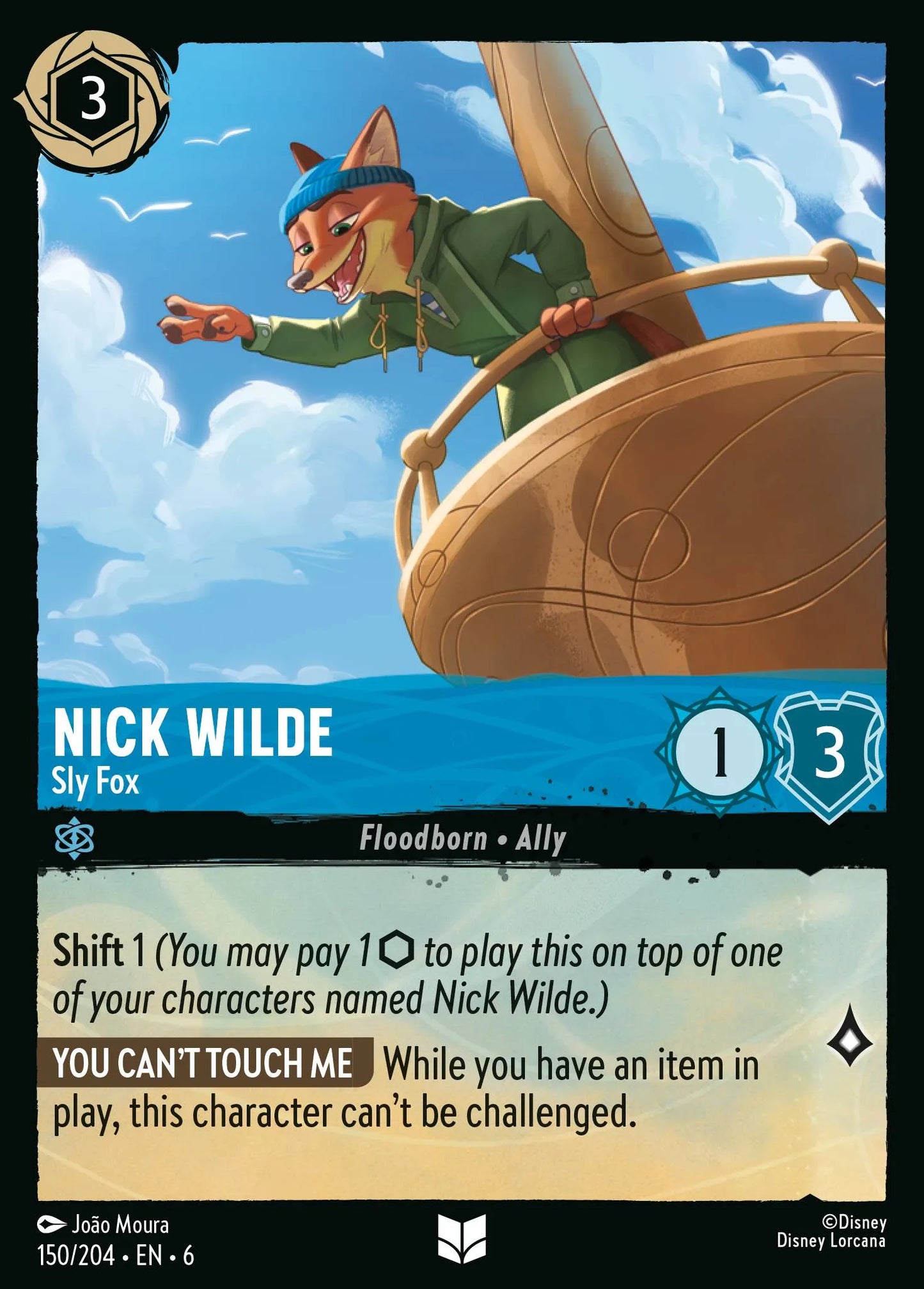 Nick Wilde - Sly Fox | Azurite Sea #150 (Near Mint) | Disney Lorcana Single Australia (Near Mint)