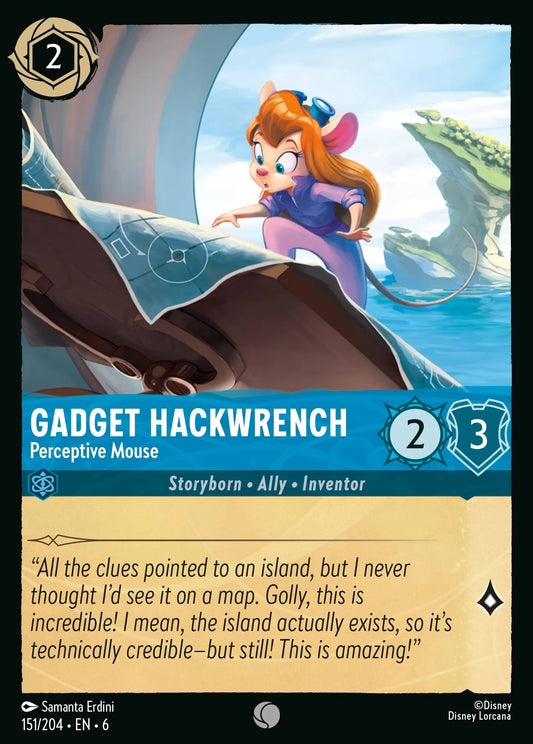 Gadget Hackwrench - Perceptive Mouse | Azurite Sea #151 (Near Mint) | Disney Lorcana Single Australia (Near Mint)