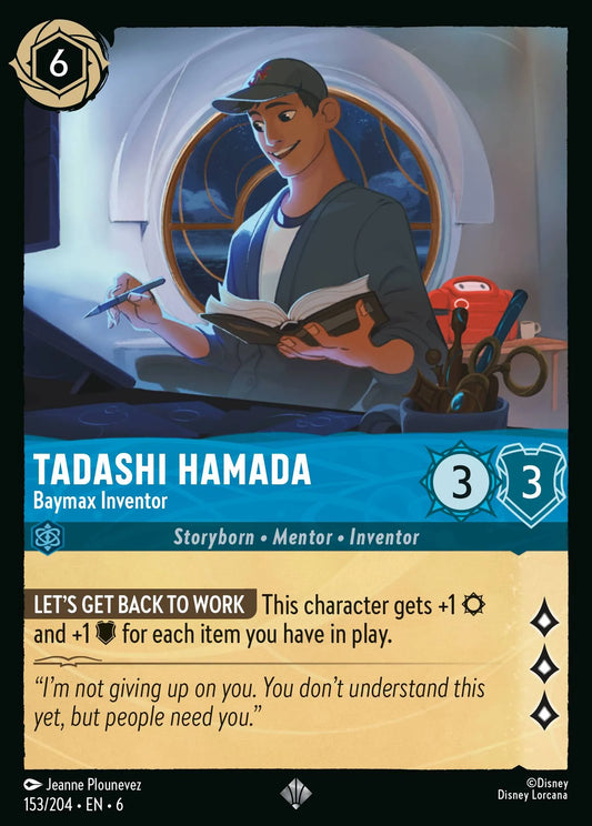 Tadashi Hamada - Baymax Inventor | Azurite Sea #153 (Near Mint Foil) | Disney Lorcana Single Australia (Near Mint)