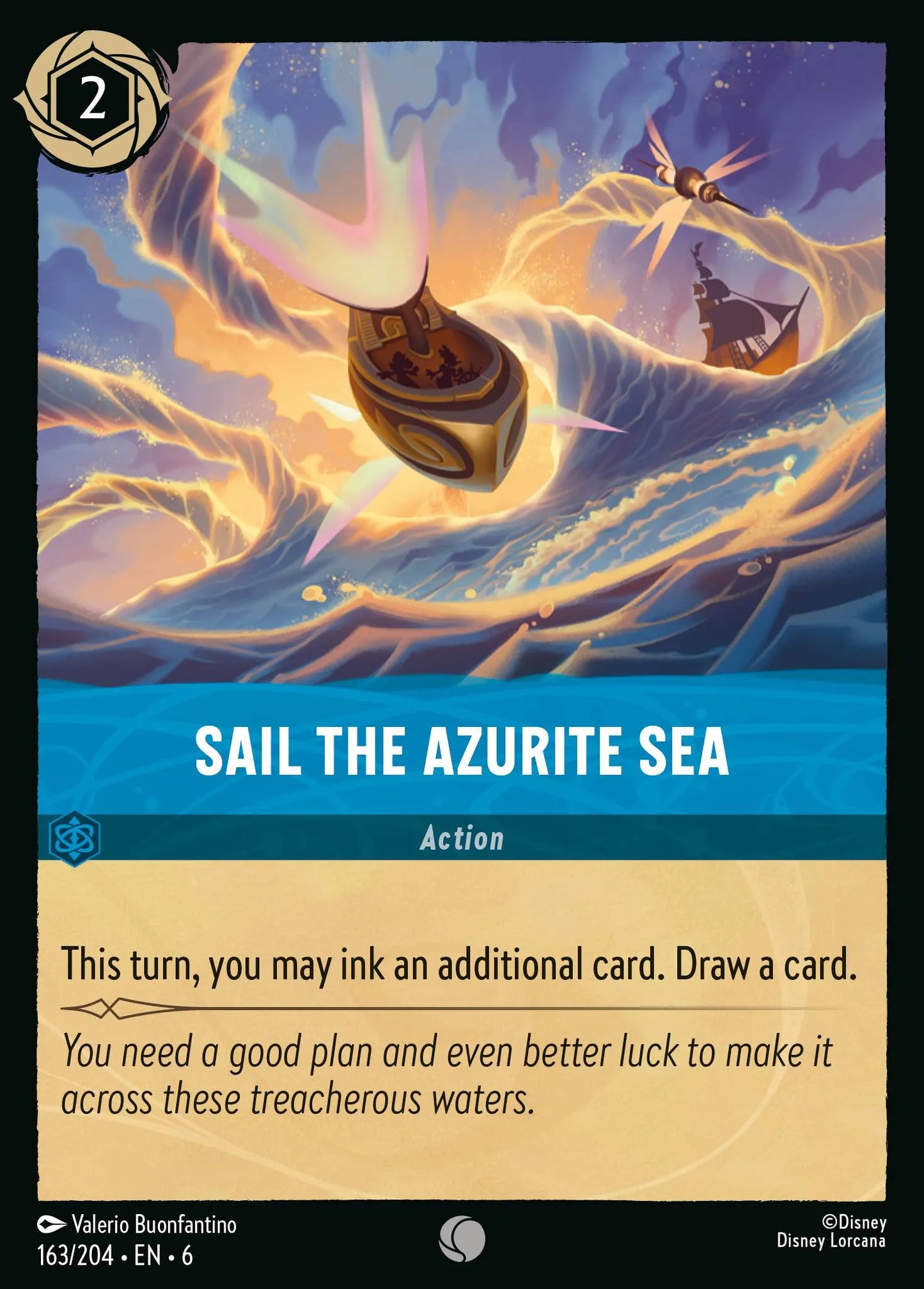 Sail the Azurite Sea | Azurite Sea #163 (Near Mint Foil) | Disney Lorcana Single Australia (Near Mint)