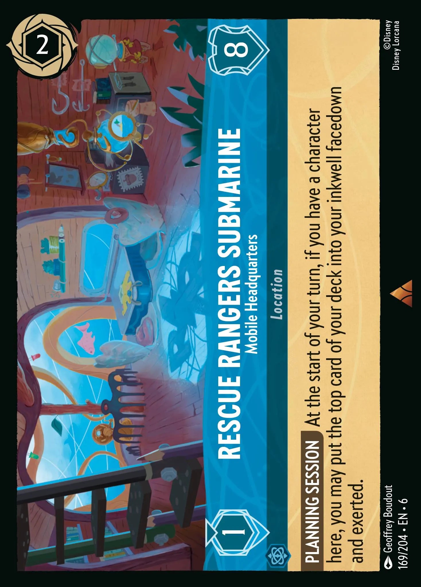 Rescue Rangers Submarine - Mobile Headquarters | Azurite Sea #169 (Near Mint Foil) | Disney Lorcana Single Australia (Near Mint)