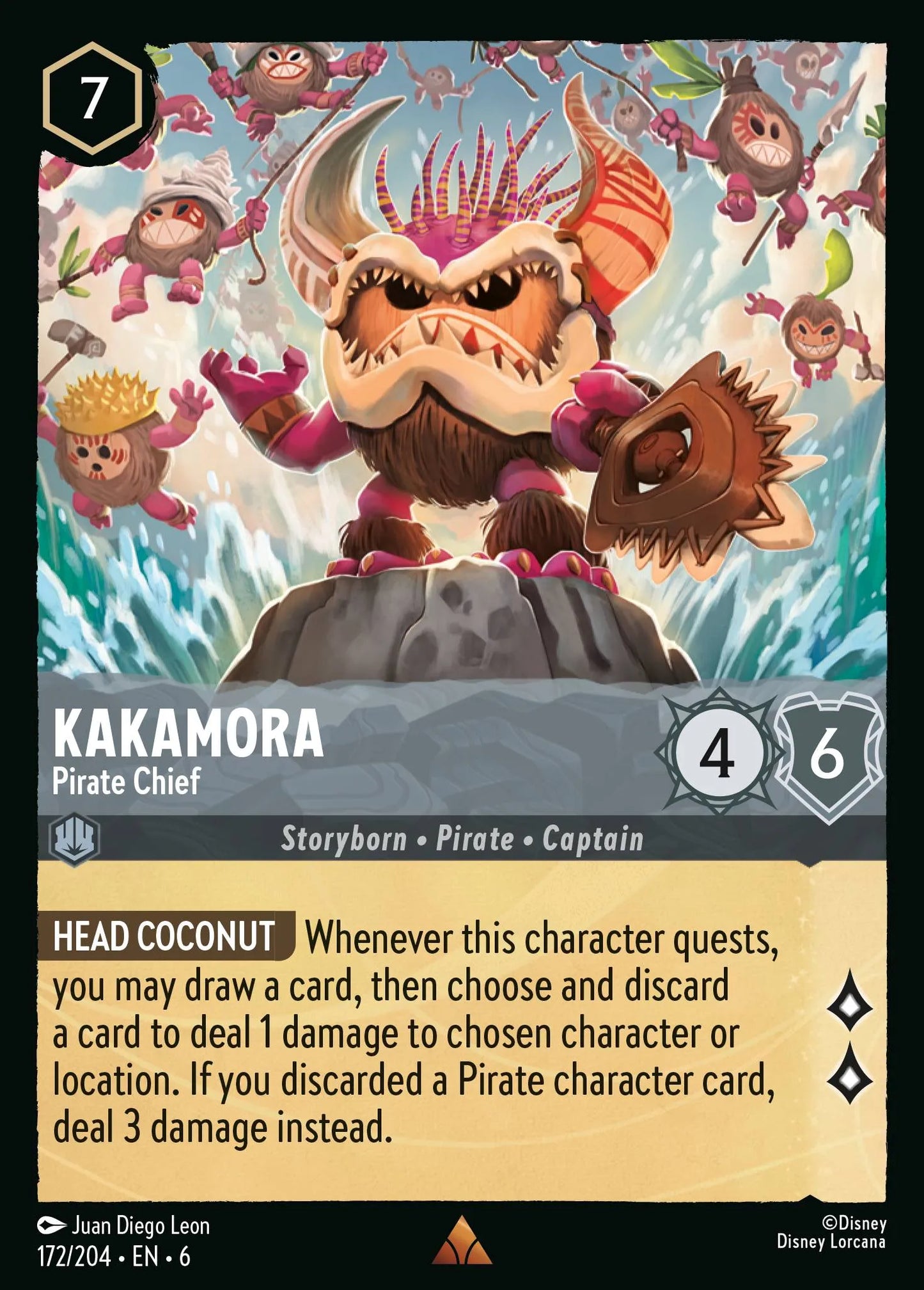 Kakamora - Pirate Chief | Azurite Sea #172 (Near Mint) | Disney Lorcana Single Australia (Near Mint)