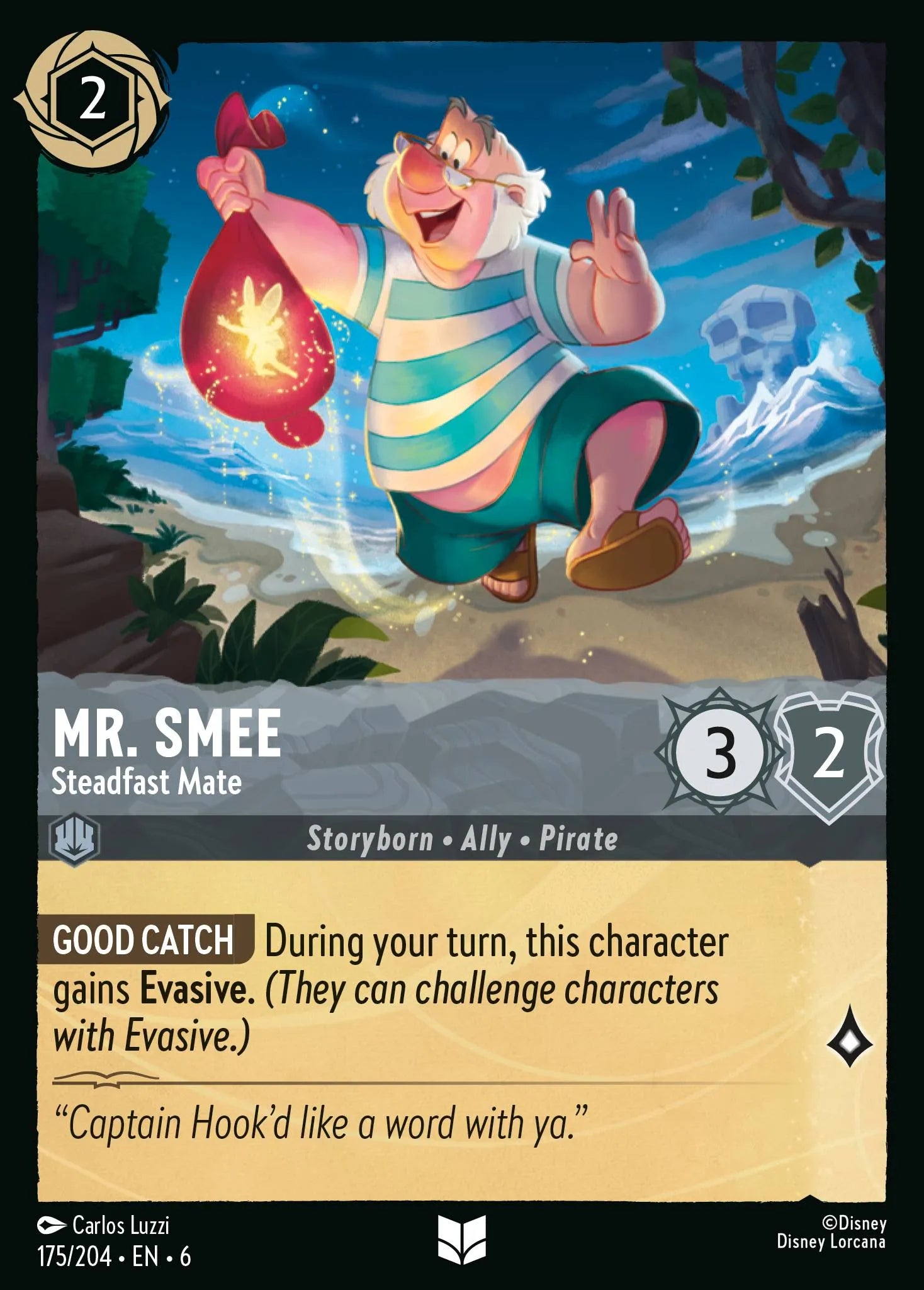 Mr. Smee - Steadfast Mate | Azurite Sea #175 (Near Mint) | Disney Lorcana Single Australia (Near Mint)