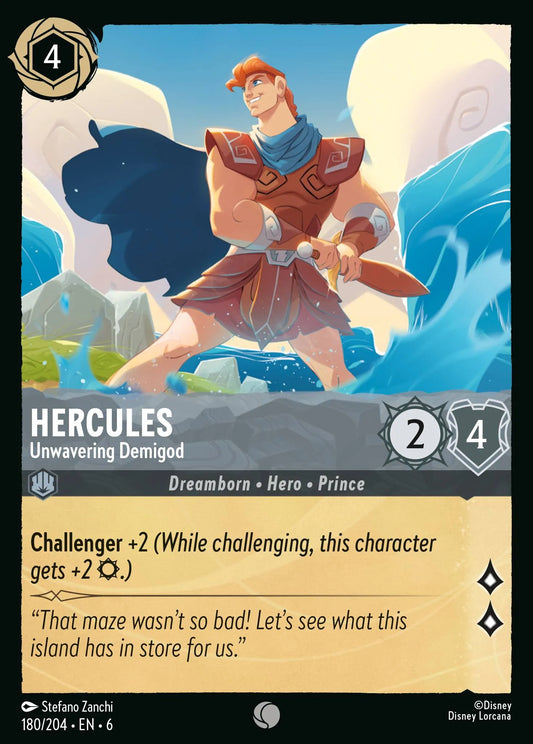 Hercules - Unwavering Demigod | Azurite Sea #180 (Near Mint Foil) | Disney Lorcana Single Australia (Near Mint)