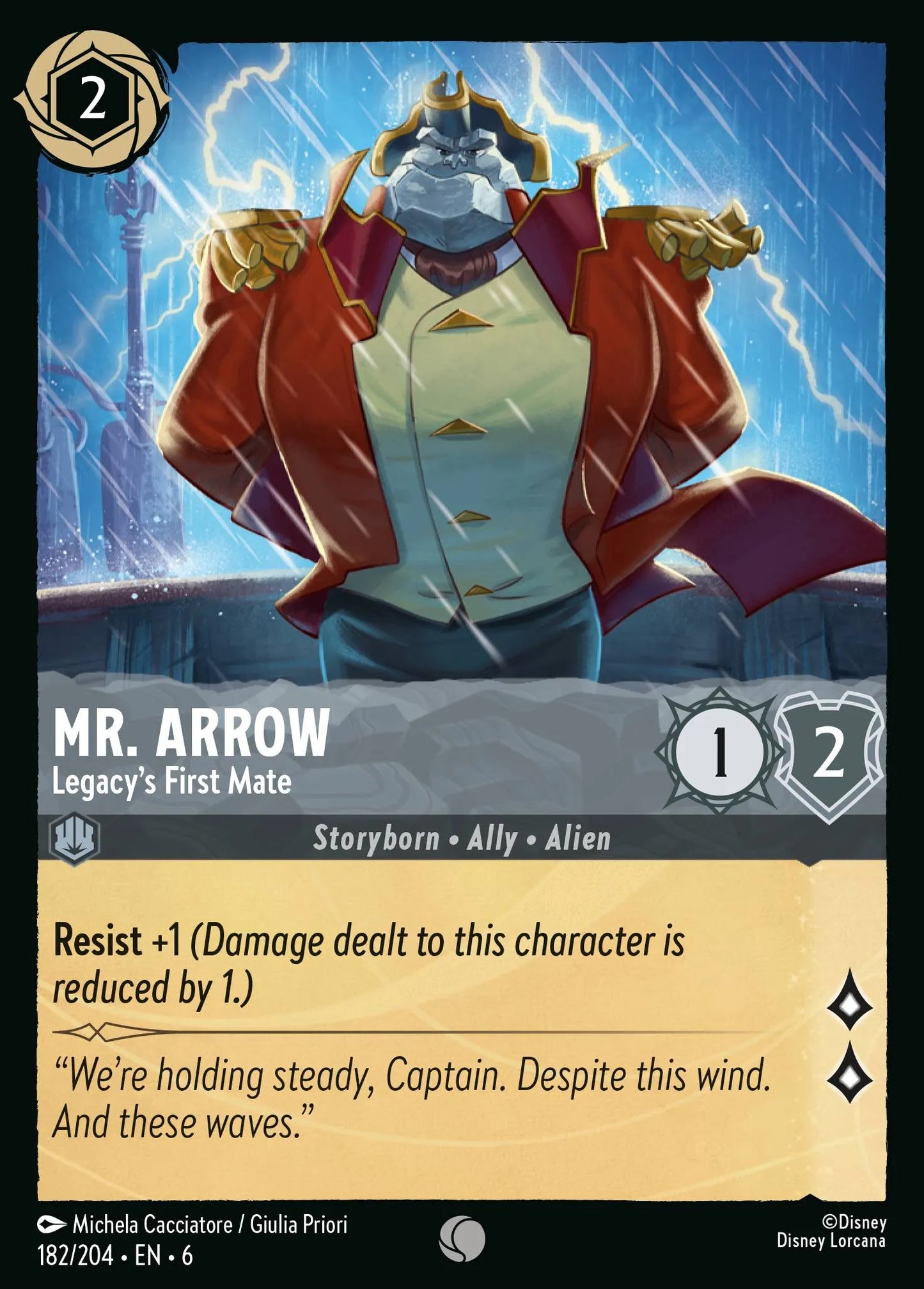 Mr. Arrow - Legacy's First Mate | Azurite Sea #182 (Near Mint Foil) | Disney Lorcana Single Australia (Near Mint)