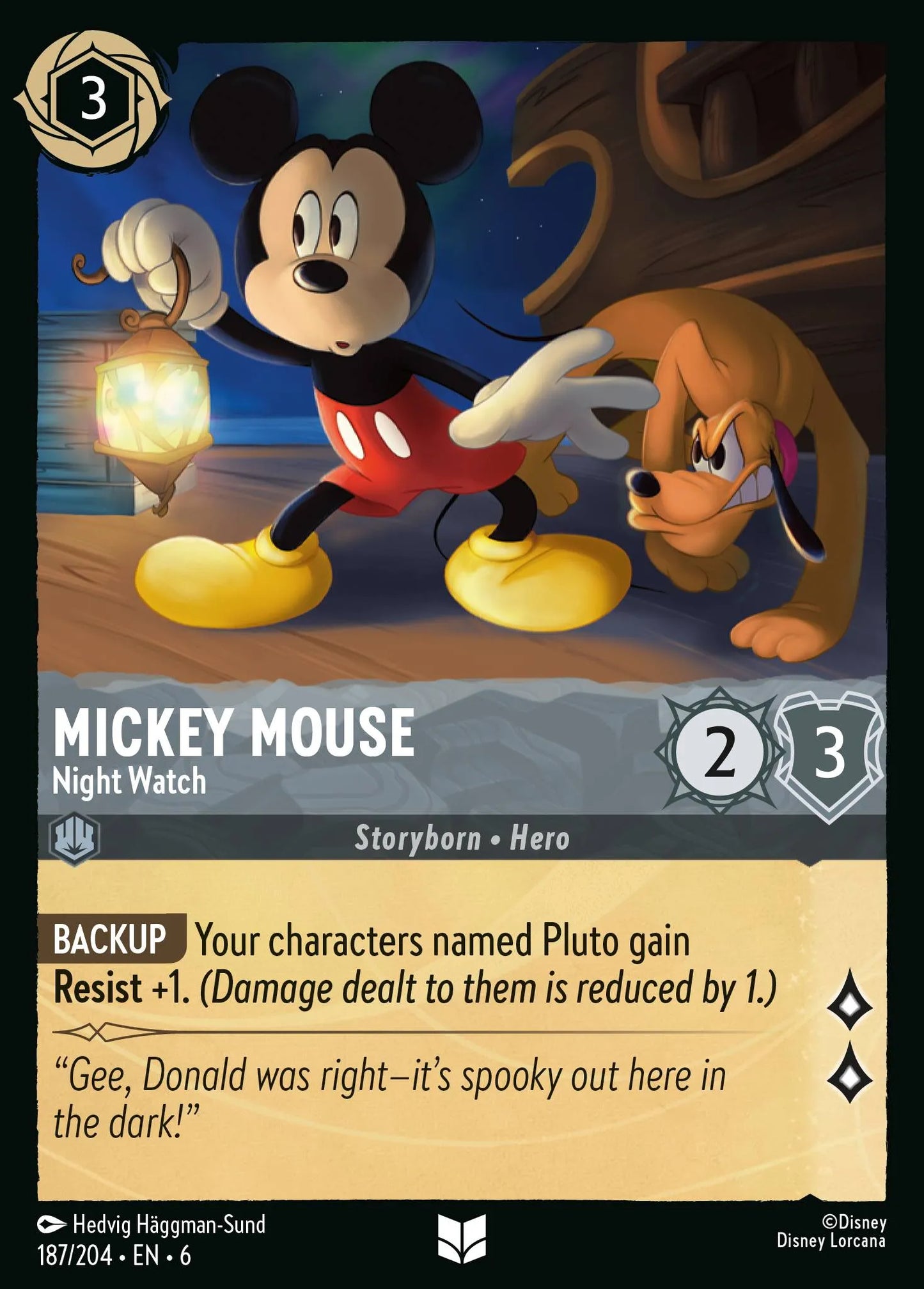Mickey Mouse - Night Watch | Azurite Sea #187 (Near Mint Foil) | Disney Lorcana Single Australia (Near Mint)