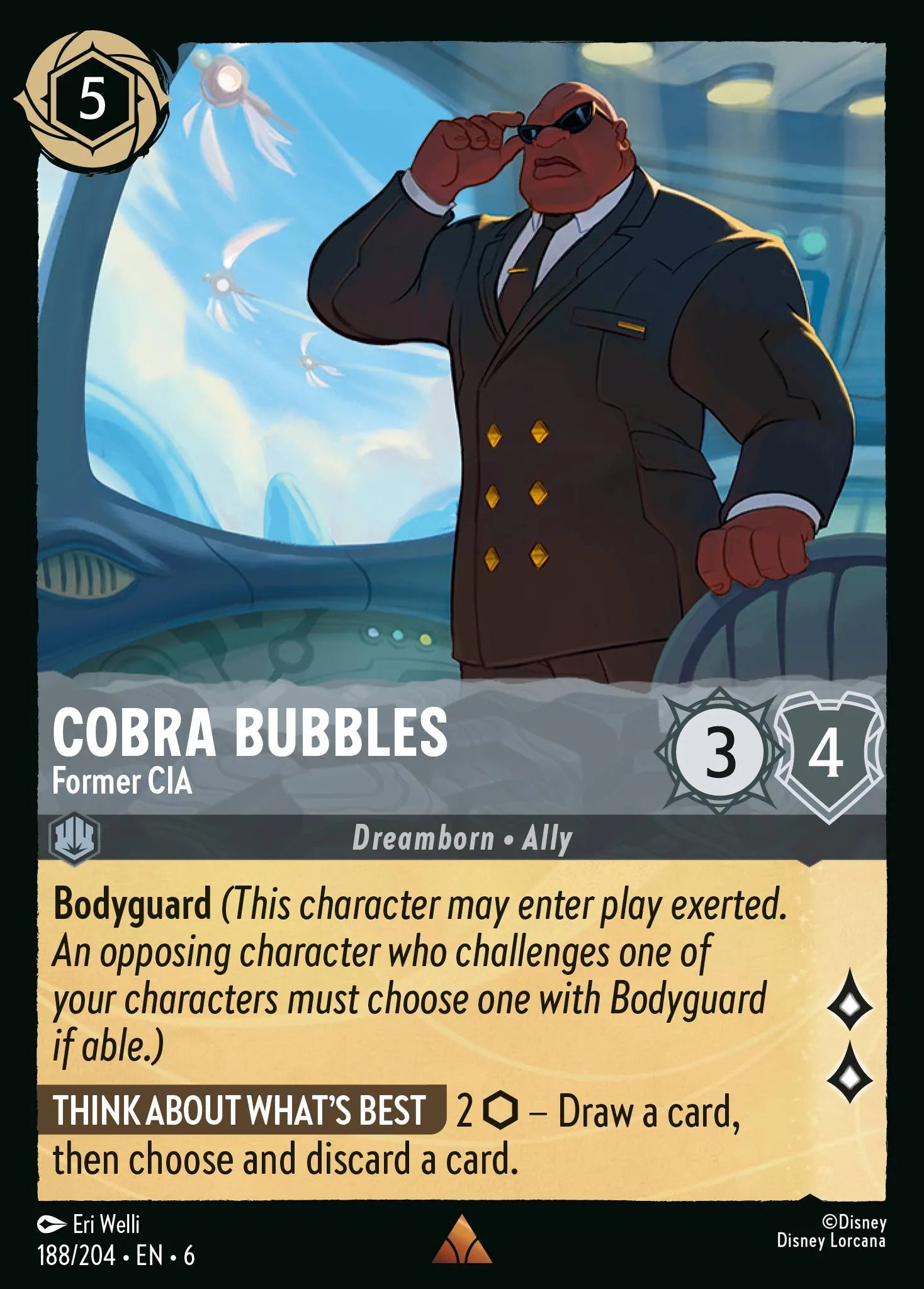 Cobra Bubbles - Former CIA | Azurite Sea #188 (Near Mint) | Disney Lorcana Single Australia (Near Mint)
