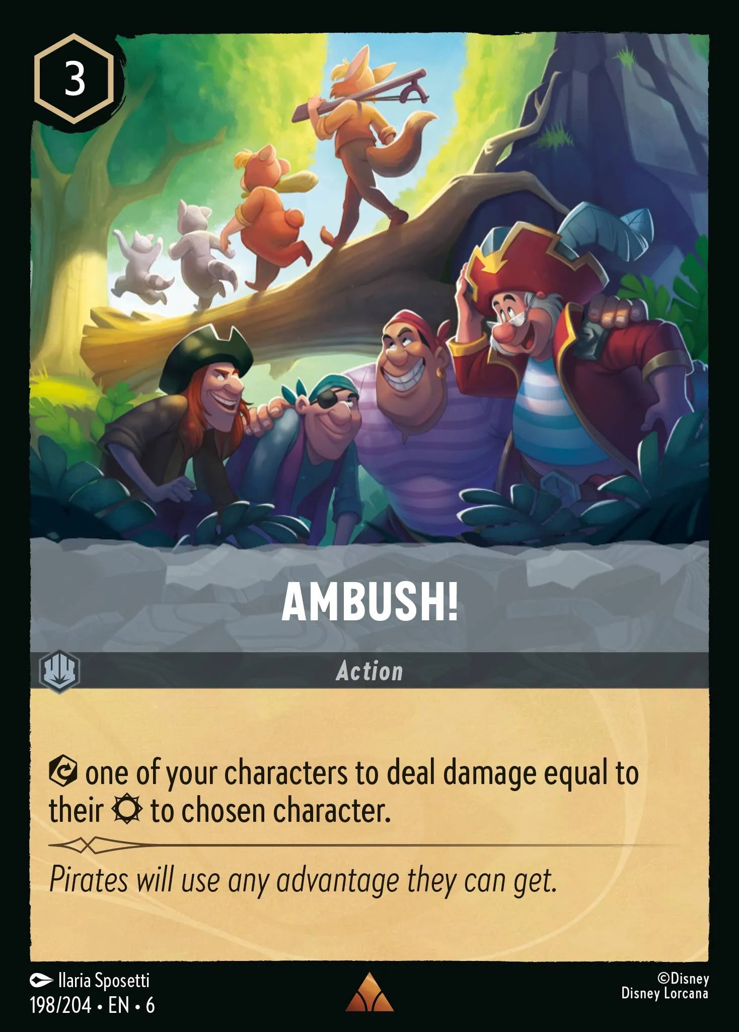 Ambush! | Azurite Sea #198 (Near Mint Foil) | Disney Lorcana Single Australia (Near Mint)
