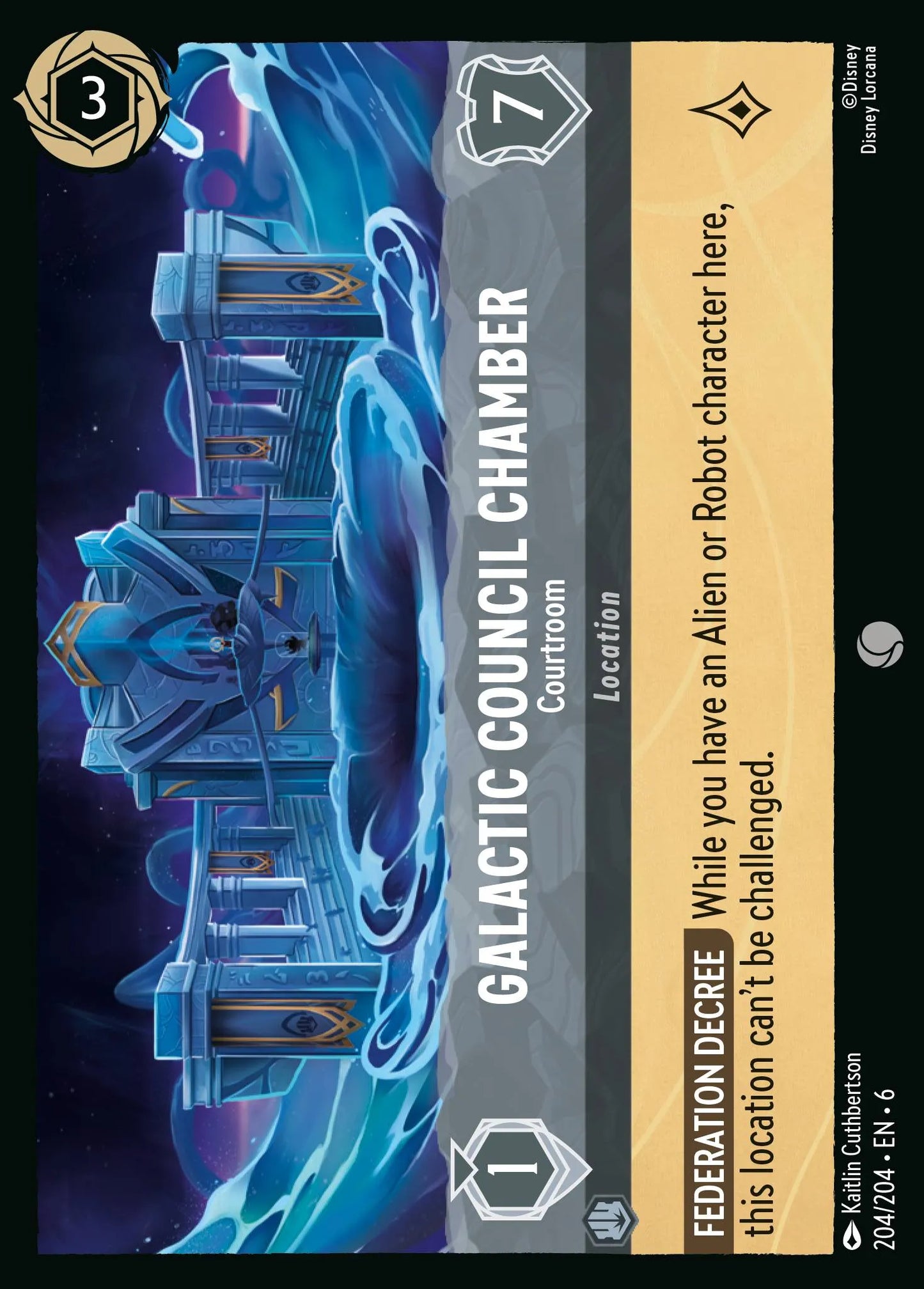 Galactic Council Chamber - Courtroom | Azurite Sea #204 (Near Mint) | Disney Lorcana Single Australia (Near Mint)