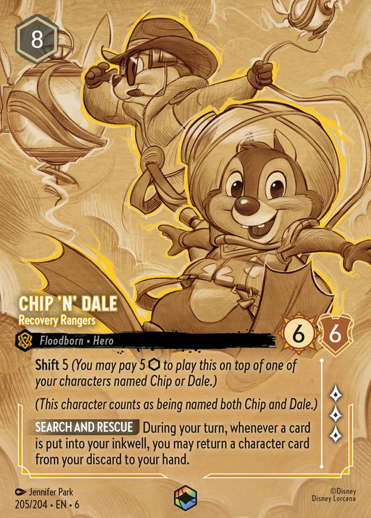 Chip 'n' Dale - Recovery Rangers | Azurite Sea #205 (Near Mint) | Disney Lorcana Single Australia (Near Mint)