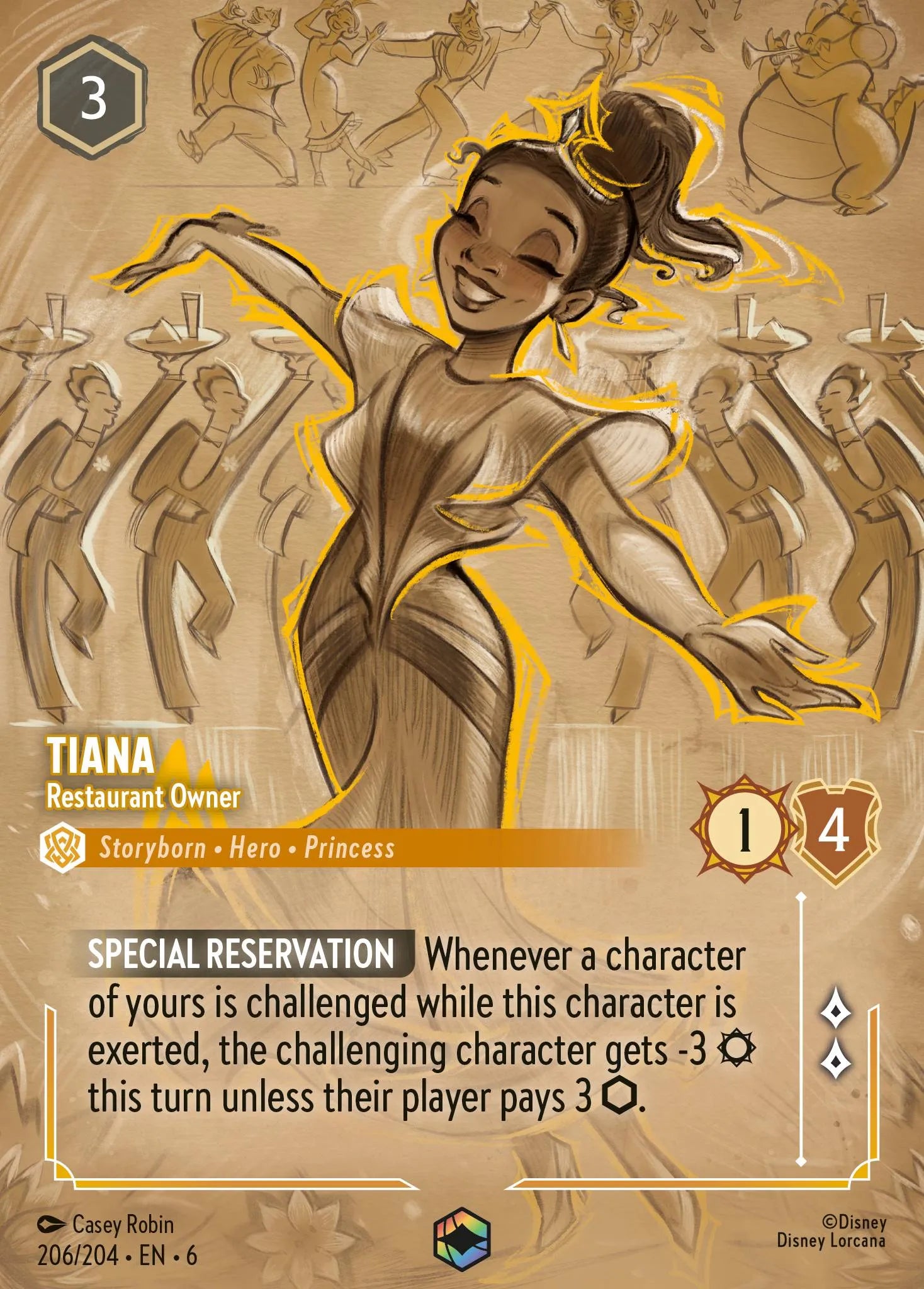 Tiana - Restaurant Owner | Azurite Sea #206 (Near Mint) | Disney Lorcana Single Australia (Near Mint)