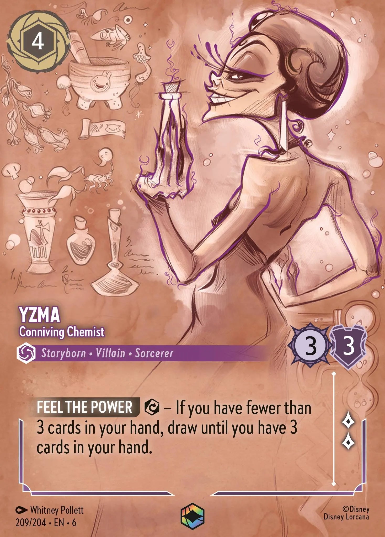 Yzma - Conniving Chemist | Azurite Sea #209 (Near Mint) | Disney Lorcana Single Australia (Near Mint)