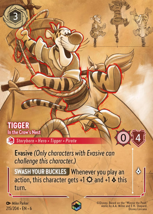 Tigger - In the Crow's Nest | Azurite Sea #215 (Near Mint) | Disney Lorcana Single Australia (Near Mint)