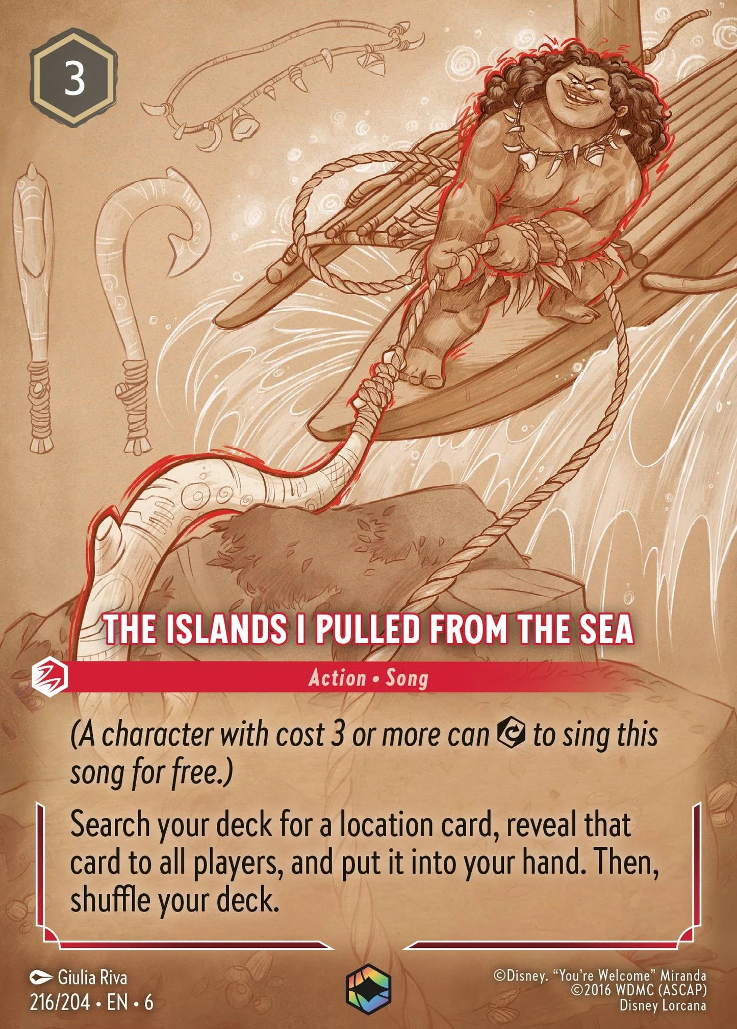 The Islands I Pulled from the Sea | Azurite Sea #216 (Near Mint) | Disney Lorcana Single Australia (Near Mint)