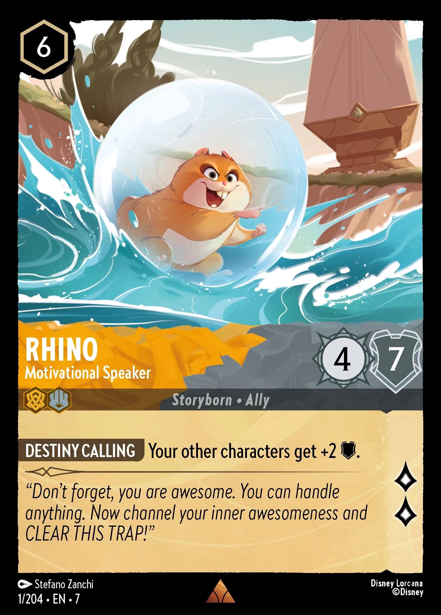 Rhino - Motivational Speaker | Archazia's Island #1 (Near Mint) | Disney Lorcana Single Australia (Near Mint)