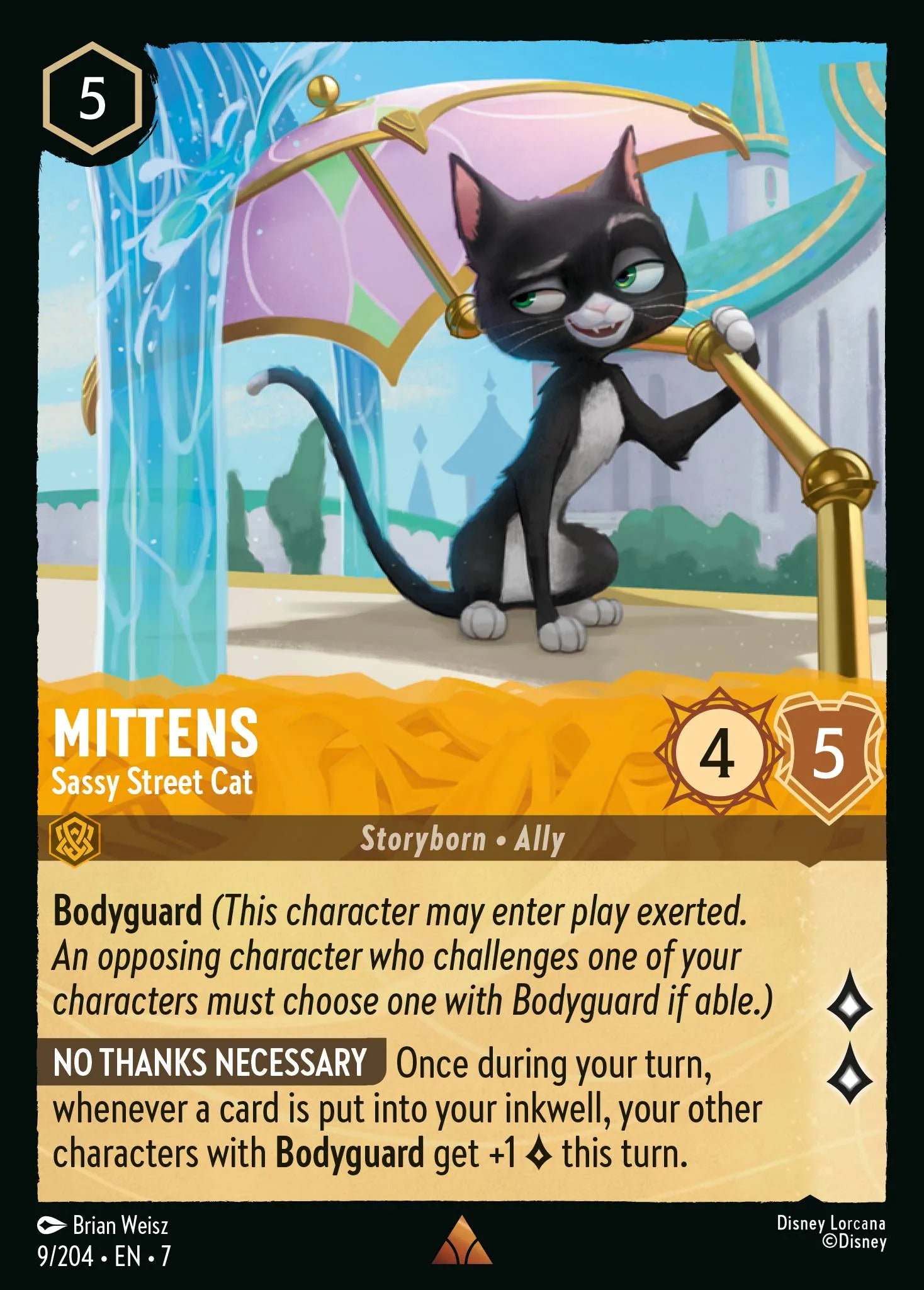 Mittens - Sassy Street Cat | Archazia's Island #9 (Near Mint) | Disney Lorcana Single Australia (Near Mint)