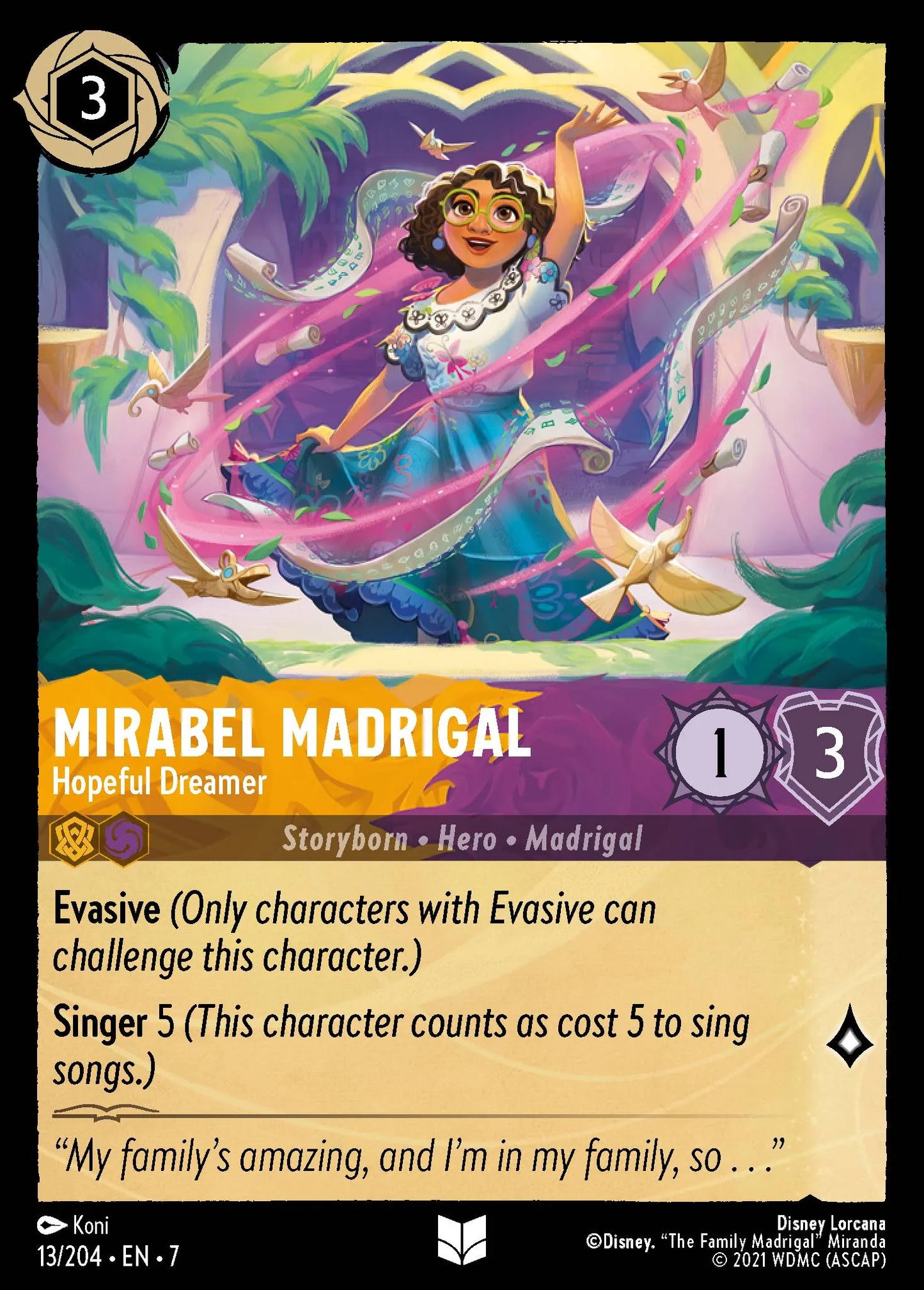 Mirabel Madrigal - Hopeful Dreamer | Archazia's Island #13 (Near Mint) | Disney Lorcana Single Australia (Near Mint)