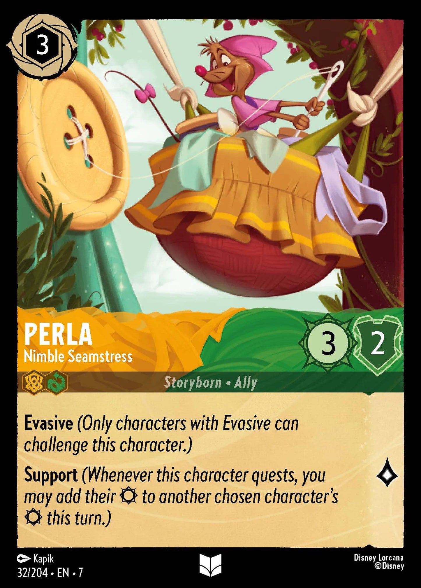 Perla - Nimble Seamstress | Archazia's Island #32 (Near Mint) | Disney Lorcana Single Australia (Near Mint)
