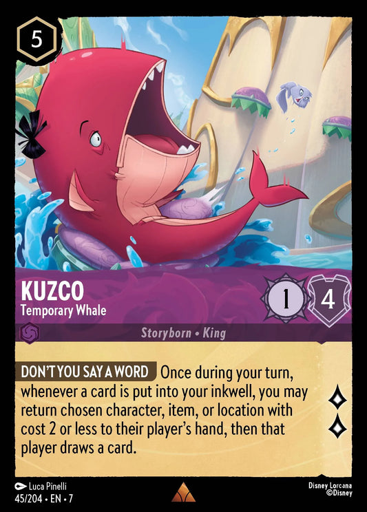 Kuzco - Temporary Whale | Archazia's Island #45 (Near Mint Foil) | Disney Lorcana Single Australia (Near Mint)