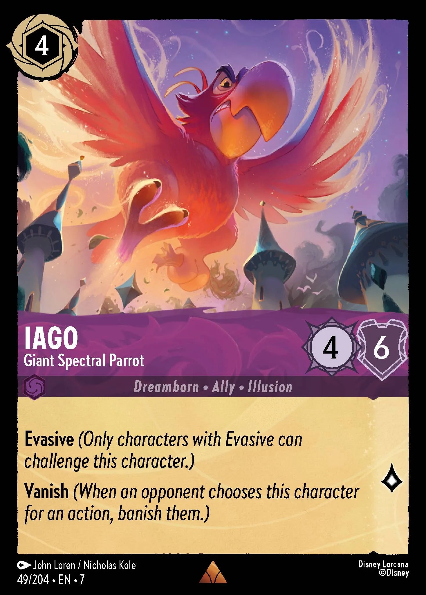 Iago - Giant Spectral Parrot | Archazia's Island #49 (Near Mint) | Disney Lorcana Single Australia (Near Mint)