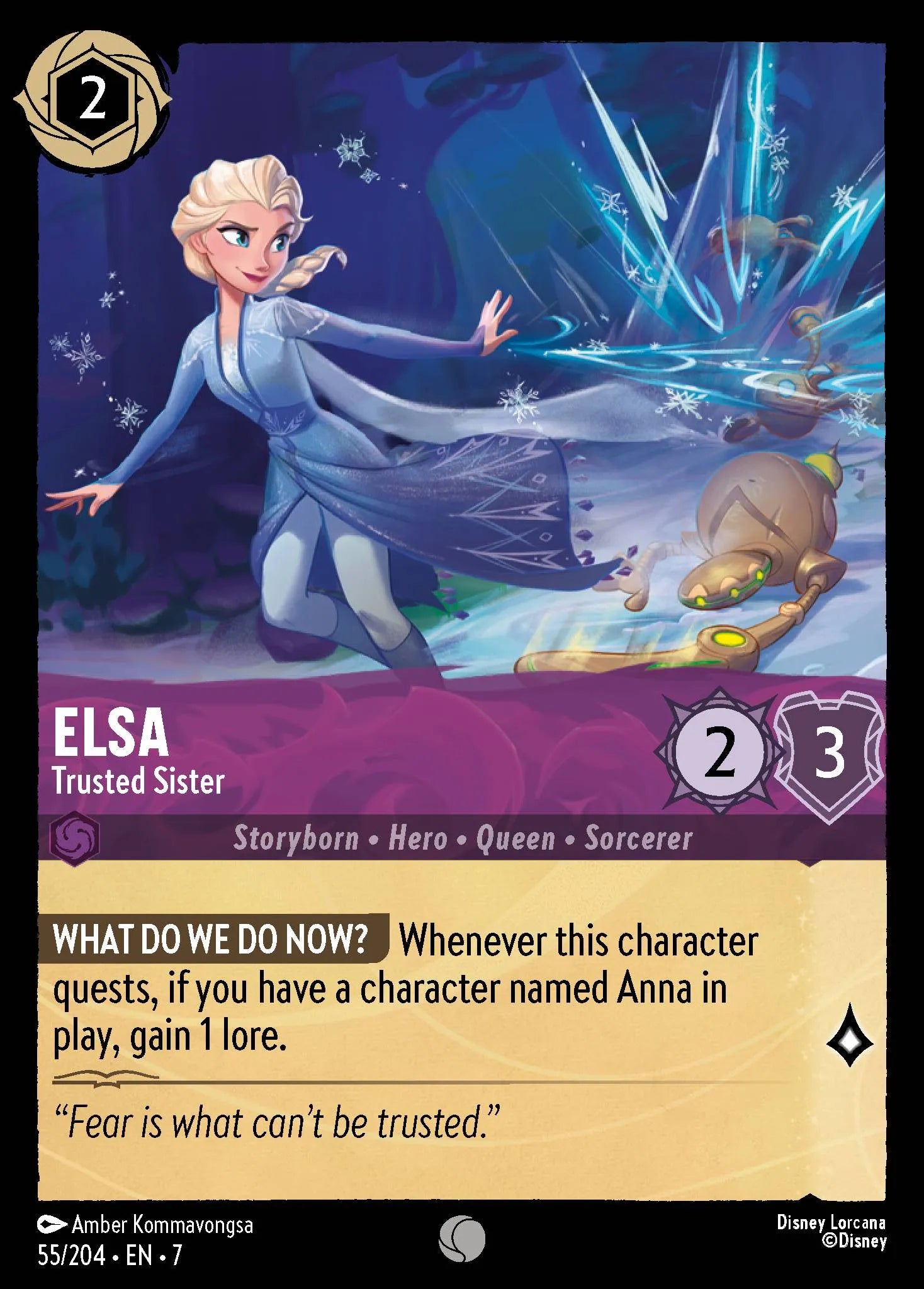 Elsa - Trusted Sister | Archazia's Island #55 (Near Mint Foil) | Disney Lorcana Single Australia (Near Mint)
