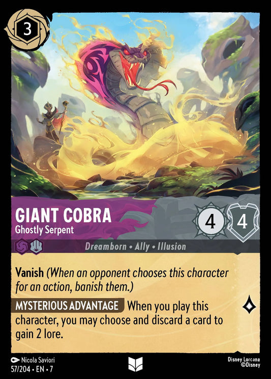 Giant Cobra - Ghostly Serpent | Archazia's Island #57 (Near Mint) | Disney Lorcana Single Australia (Near Mint)