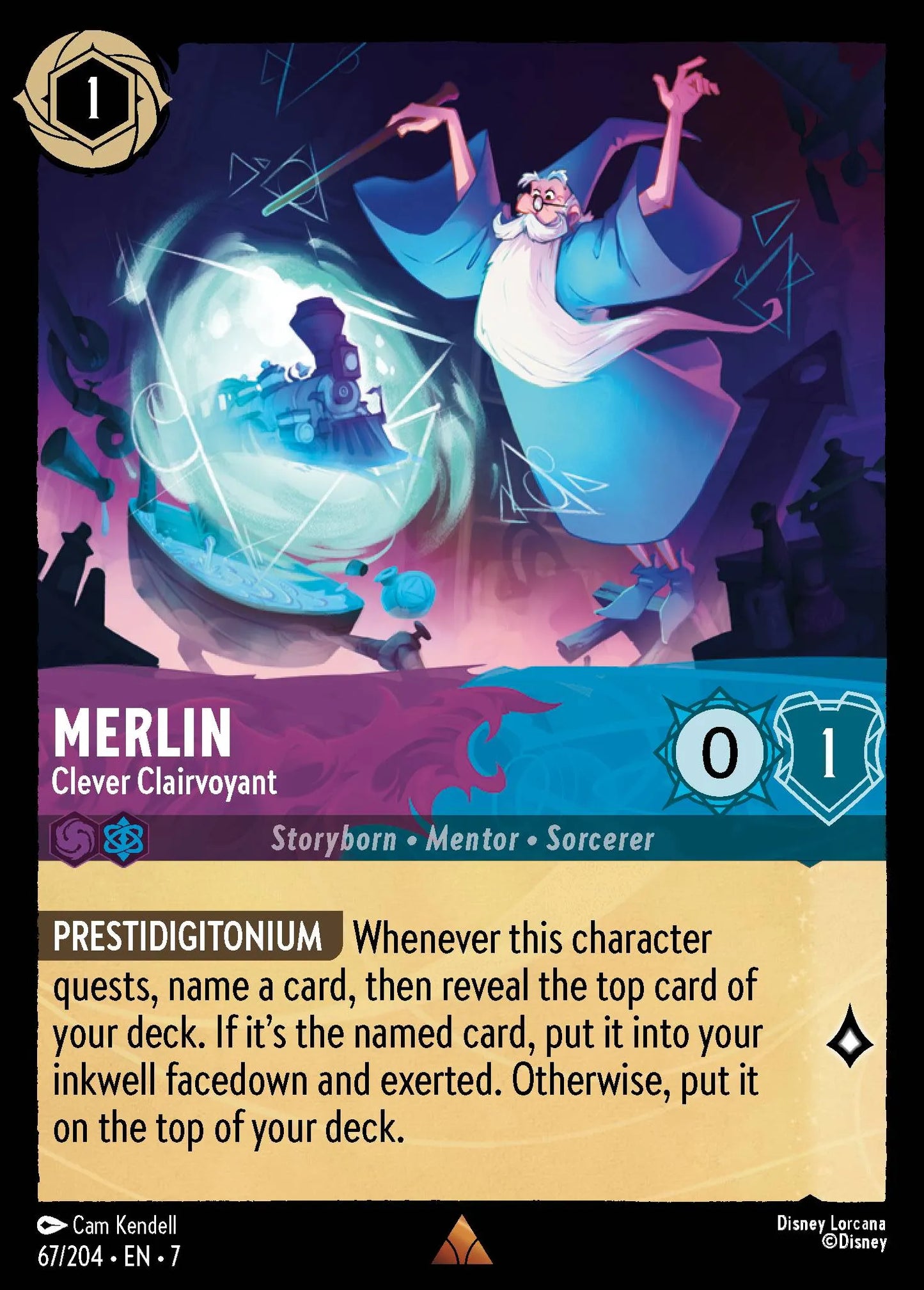 Merlin - Clever Clairvoyant | Archazia's Island #67 (Near Mint Foil) | Disney Lorcana Single Australia (Near Mint)