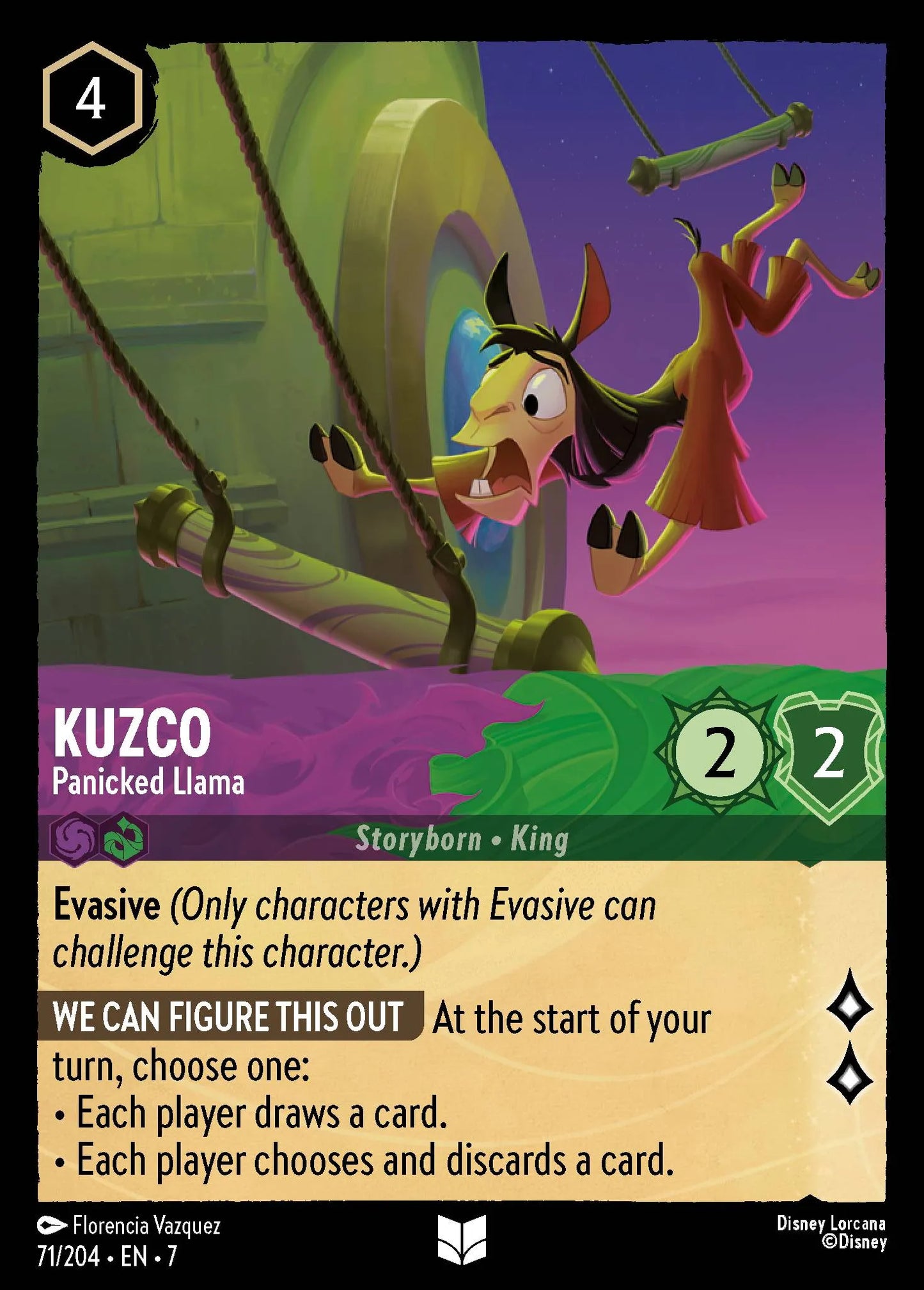 Kuzco - Panicked Llama | Archazia's Island #71 (Near Mint Foil) | Disney Lorcana Single Australia (Near Mint)