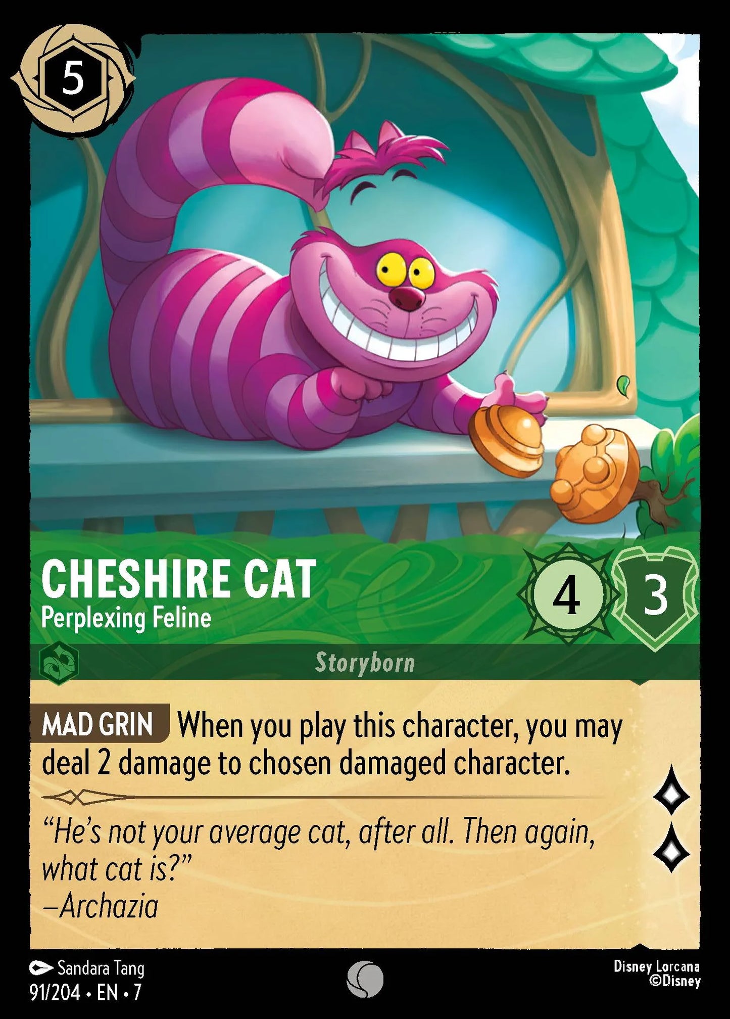Cheshire Cat - Perplexing Feline | Archazia's Island #91 (Near Mint) | Disney Lorcana Single Australia (Near Mint)