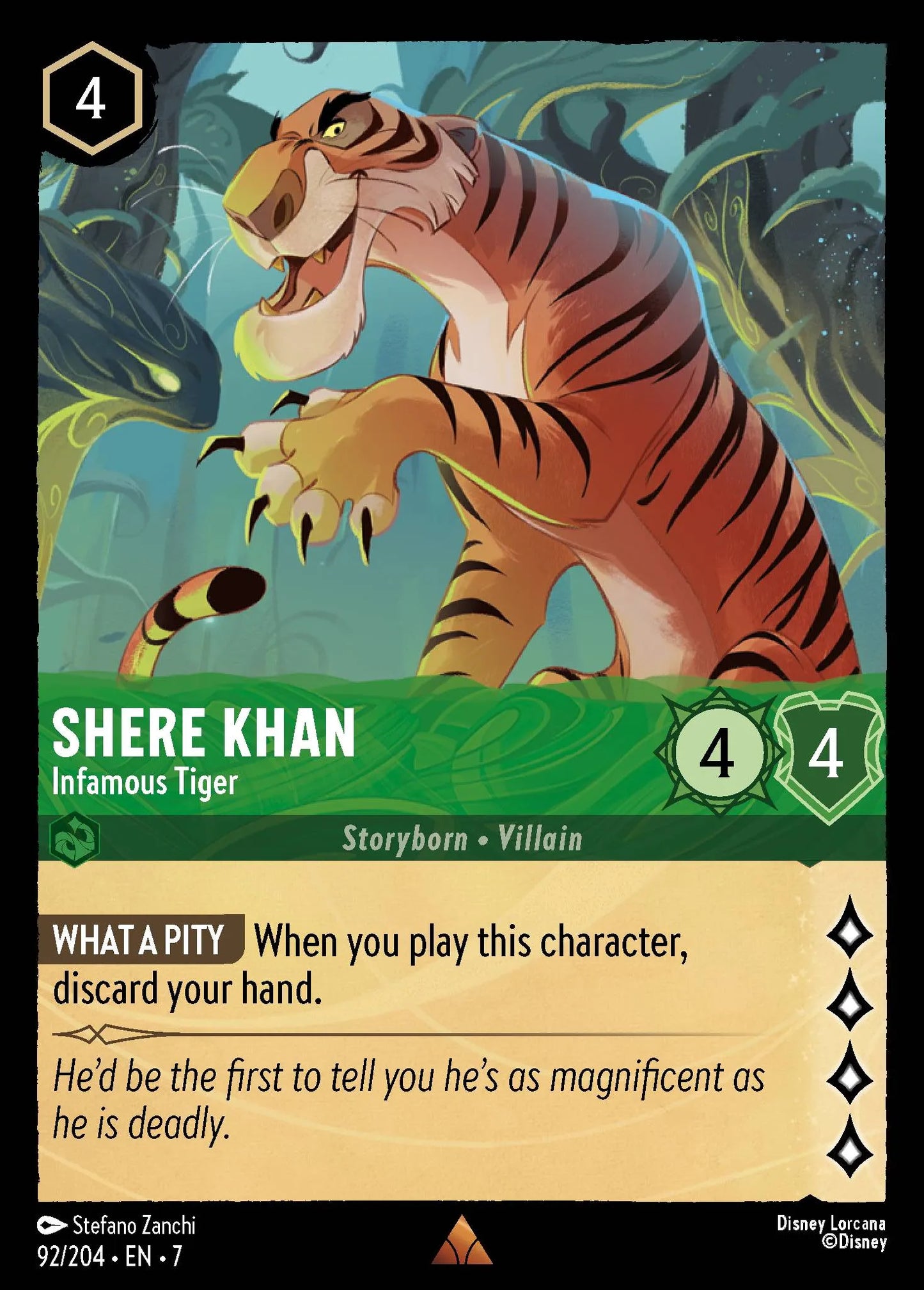 Shere Khan - Infamous Tiger | Archazia's Island #92 (Near Mint Foil) | Disney Lorcana Single Australia (Near Mint)