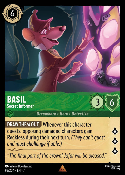 Basil - Secret Informer | Archazia's Island #93 (Near Mint) | Disney Lorcana Single Australia (Near Mint)