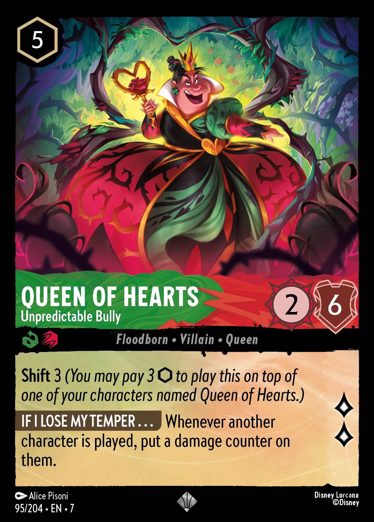 Queen of Hearts - Unpredictable Bully | Archazia's Island #95 (Near Mint Foil) | Disney Lorcana Single Australia (Near Mint)