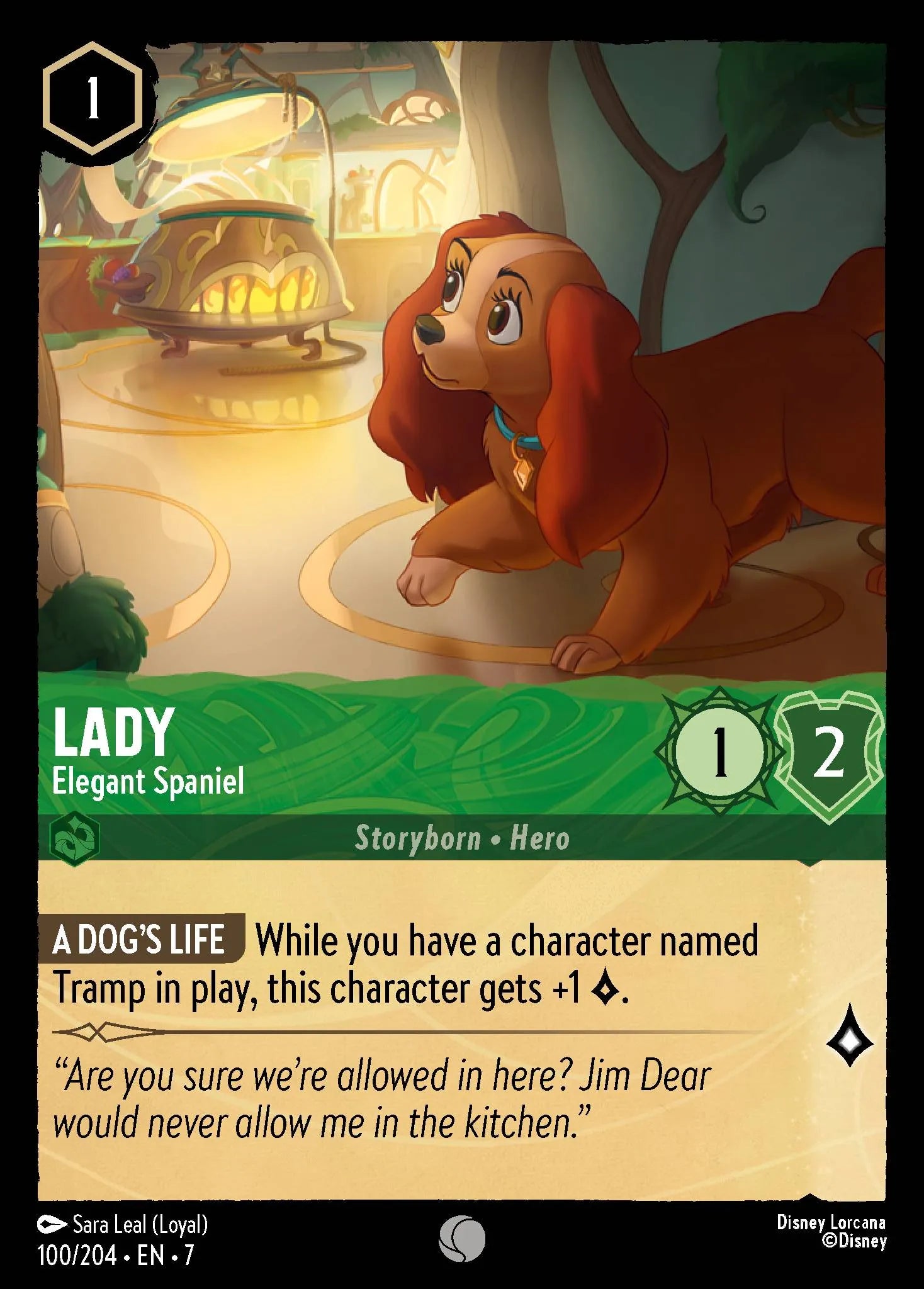 Lady - Elegant Spaniel | Archazia's Island #100 (Near Mint Foil) | Disney Lorcana Single Australia (Near Mint)