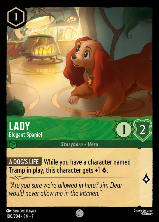 Lady - Elegant Spaniel | Archazia's Island #100 (Near Mint Foil) | Disney Lorcana Single Australia (Near Mint)