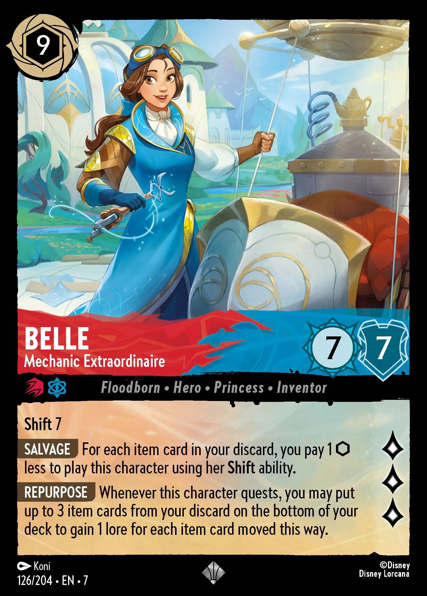 Belle - Mechanic Extraordinaire | Archazia's Island #126 (Near Mint Foil) | Disney Lorcana Single Australia (Near Mint)