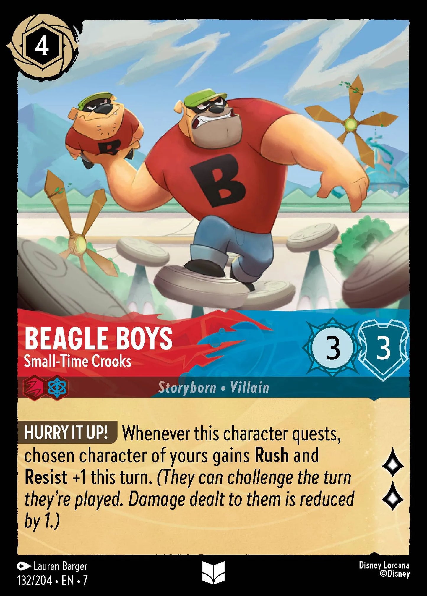 Beagle Boys - Small-Time Crooks | Archazia's Island #132 (Near Mint Foil) | Disney Lorcana Single Australia (Near Mint)