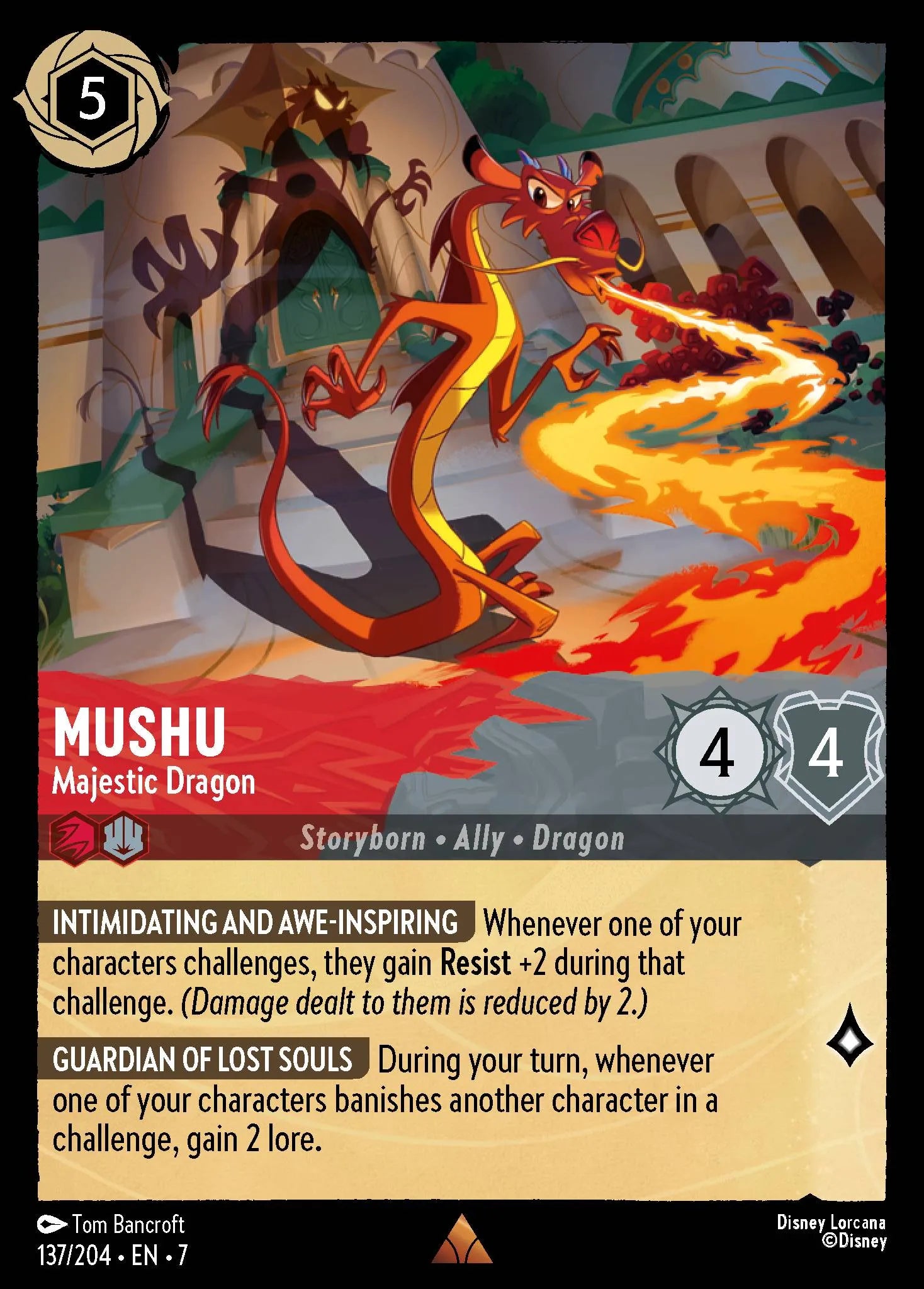 Mushu - Majestic Dragon | Archazia's Island #137 (Near Mint Foil) | Disney Lorcana Single Australia (Near Mint)