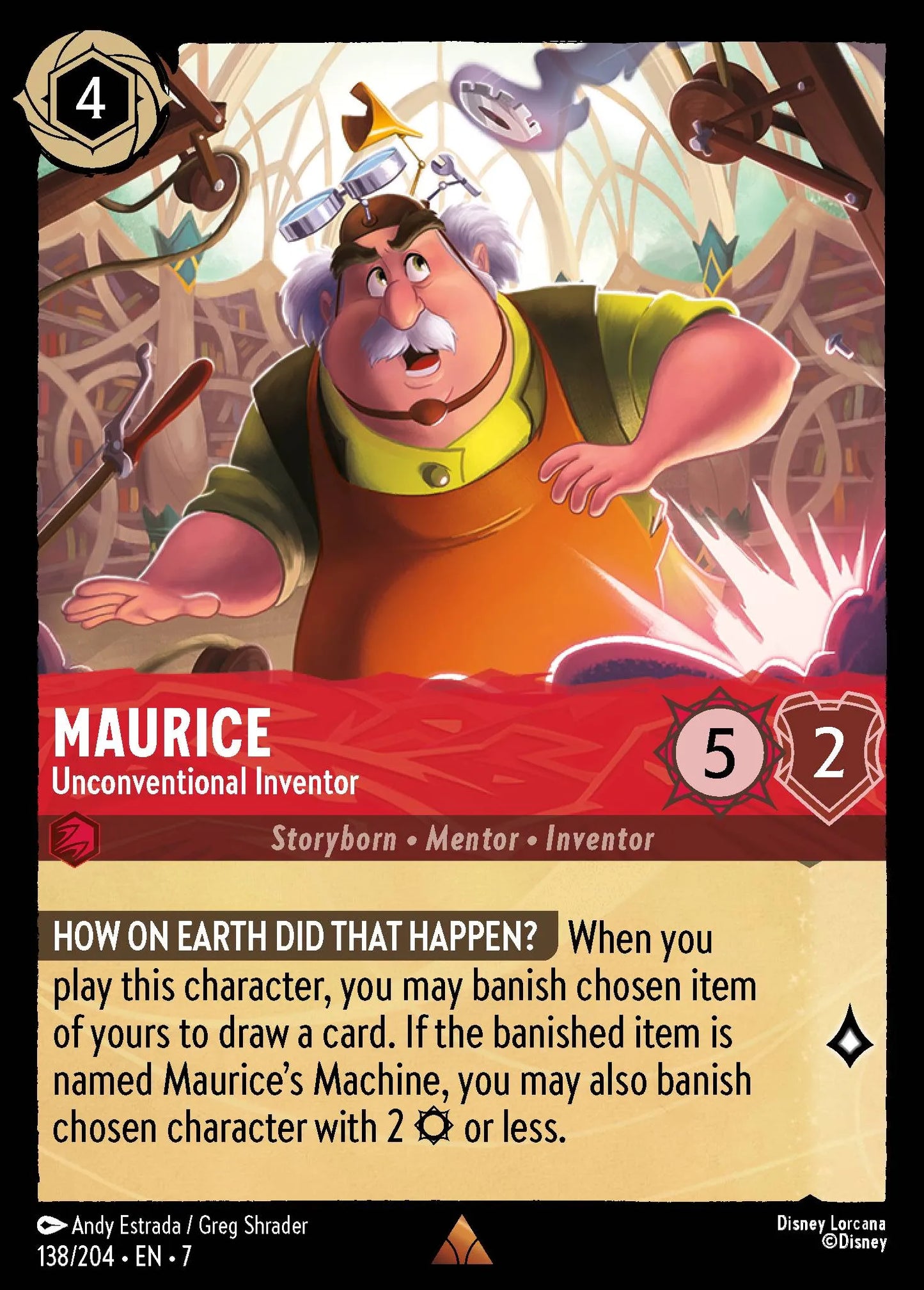 Maurice - Unconventional Inventor | Archazia's Island #138 (Near Mint) | Disney Lorcana Single Australia (Near Mint)