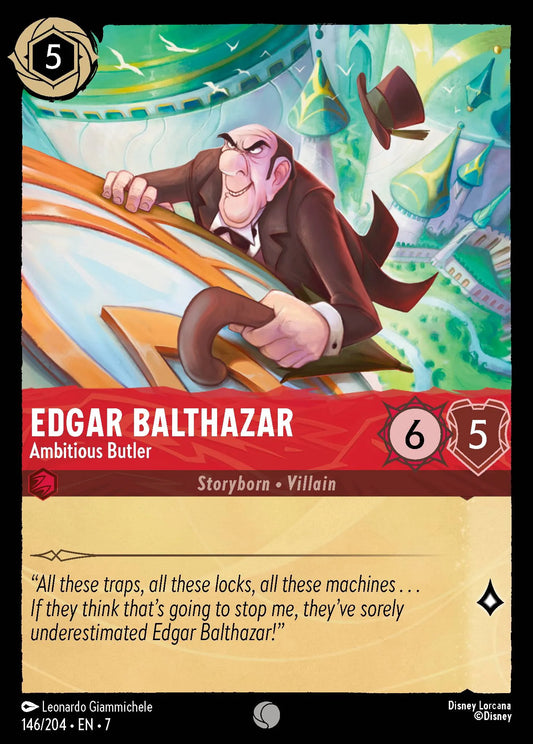 Edgar Balthazar - Ambitious Butler | Archazia's Island #146 (Near Mint) | Disney Lorcana Single Australia (Near Mint)